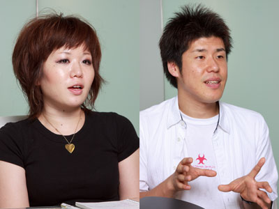 HMVジャパンマーケティングソリューション推進室デザイナー 深井真衣子氏（左）、黒田哲司氏（右）